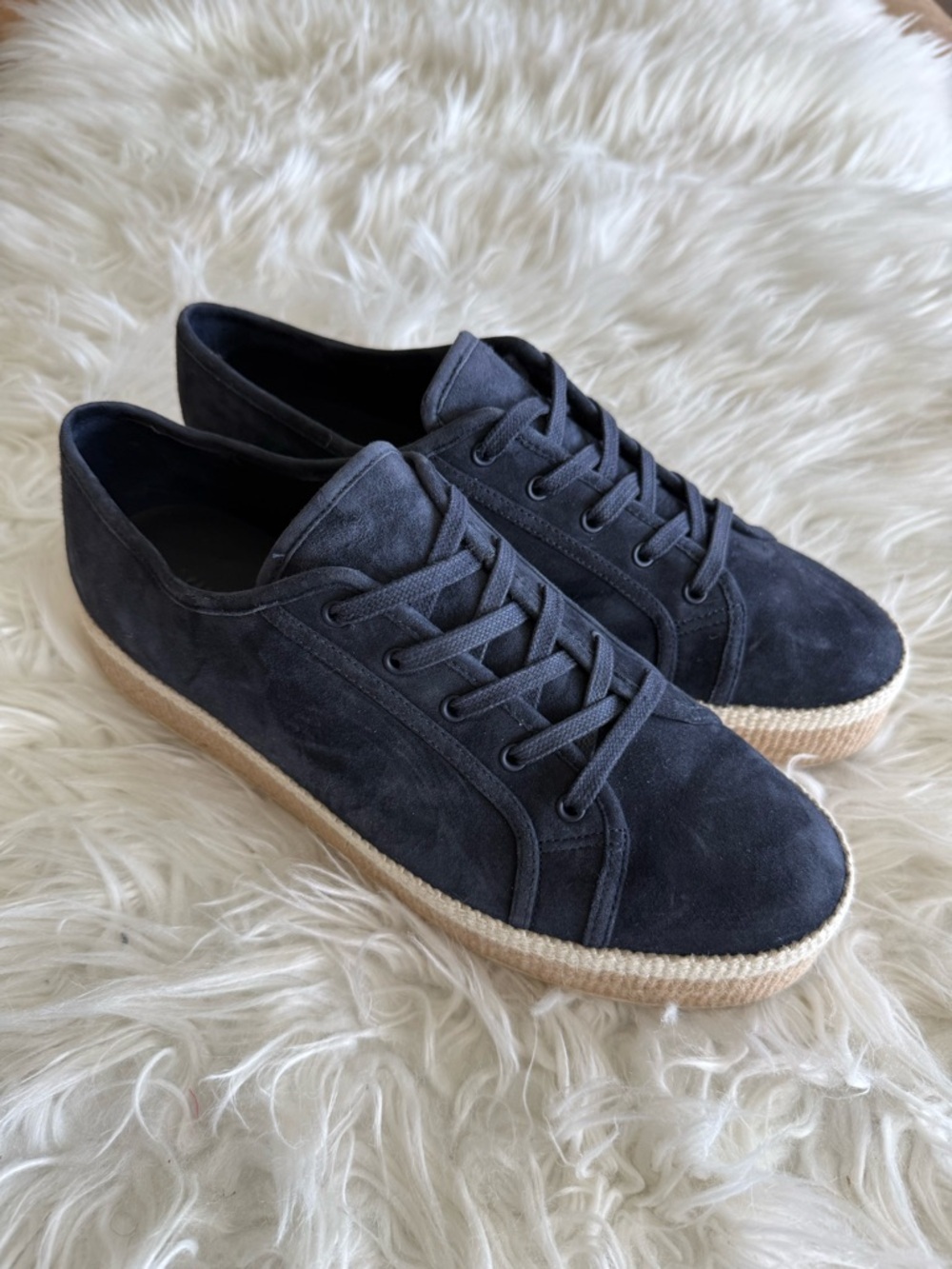 Vince Windell Suede Espadrille Platform Sneakers